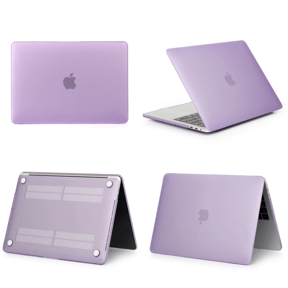 Matte Purple Жесткий матовый чехол для ноутбука MacBook Air 11 retina 12 крышка MacBook Pro 13 15 с сенсорной панелью A1706 A1707 A1989 A1990 A1932 - Цвет: Matte Purple