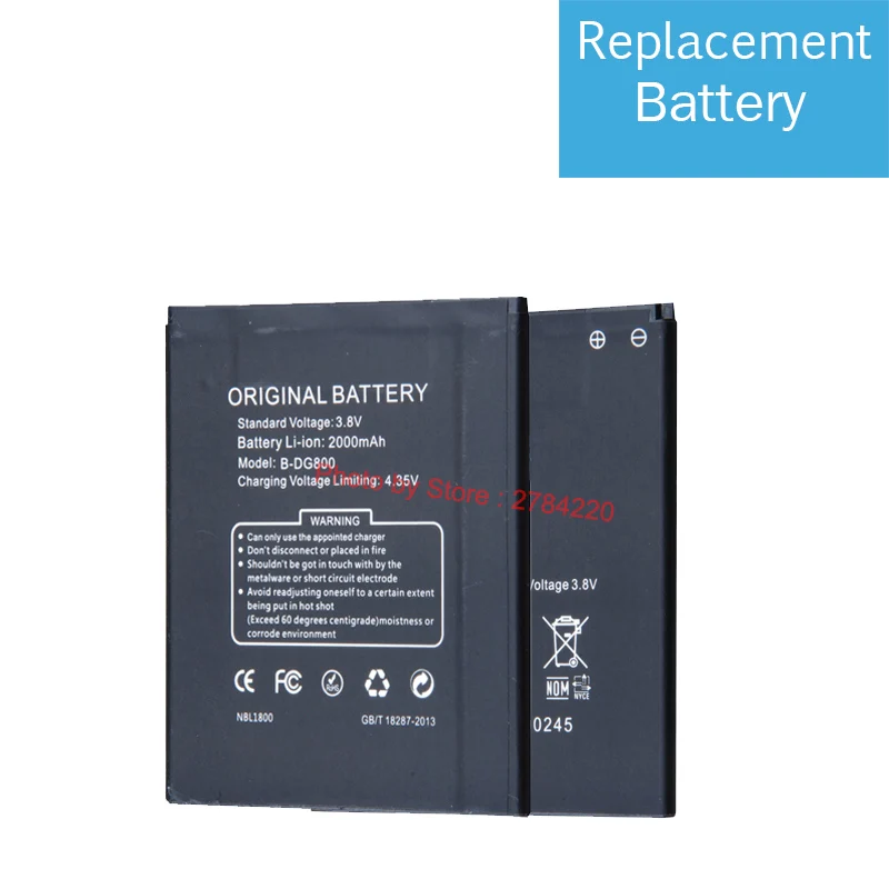 2000mAh запасная батарея DG800 Для Doogee VALENCIA Bateria Batterie Мобильный телефон батареи |