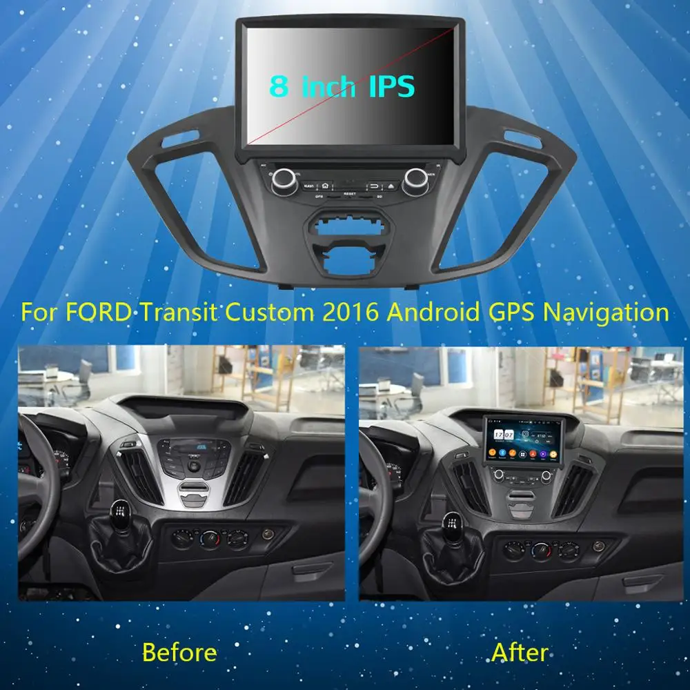 " ips 1920*1080 8 ядерный 4G+ 64G Android 9,0 автомобильный dvd-плеер для Ford Transit Custom 2013 DSP радио gps