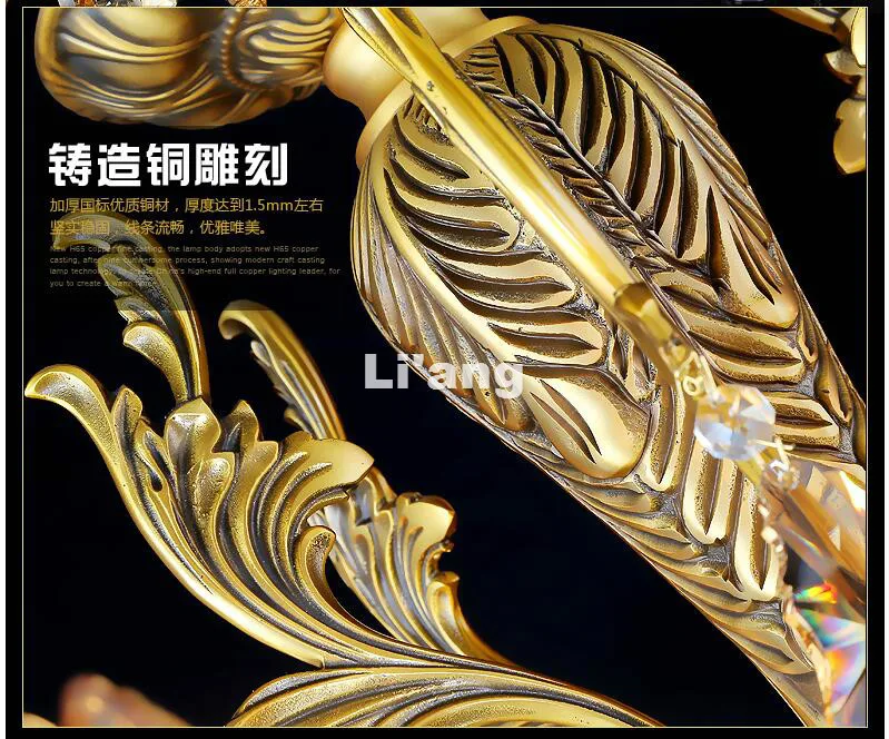 Новое поступление европейская латунная антикварная хрустальная люстра в