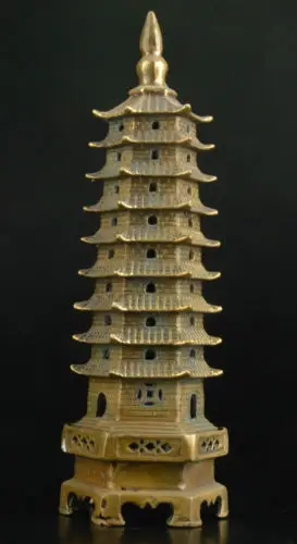 Изысканная Античная имитация фотоэлементов украшение латунная пагода|pagoda| |