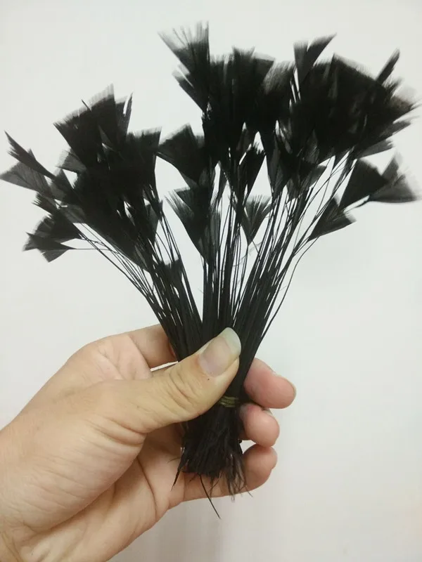 Новинка! 20 шт натуральное качество перья фазана, 4-" /10-15 см длиной, diy украшения декоративные аксессуары - Цвет: balck