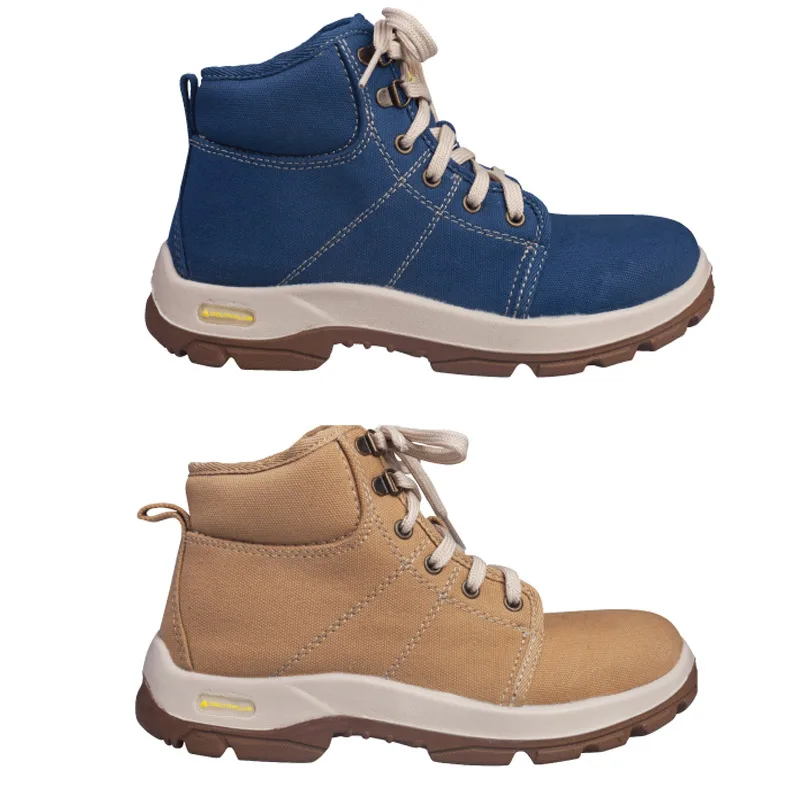 Deltaplus 301226 Safety Shoe Boots Steel Toe Cap Breathable Canvas Labor Shoes Anti-piercing Anti-static Fashion Safety Shoes