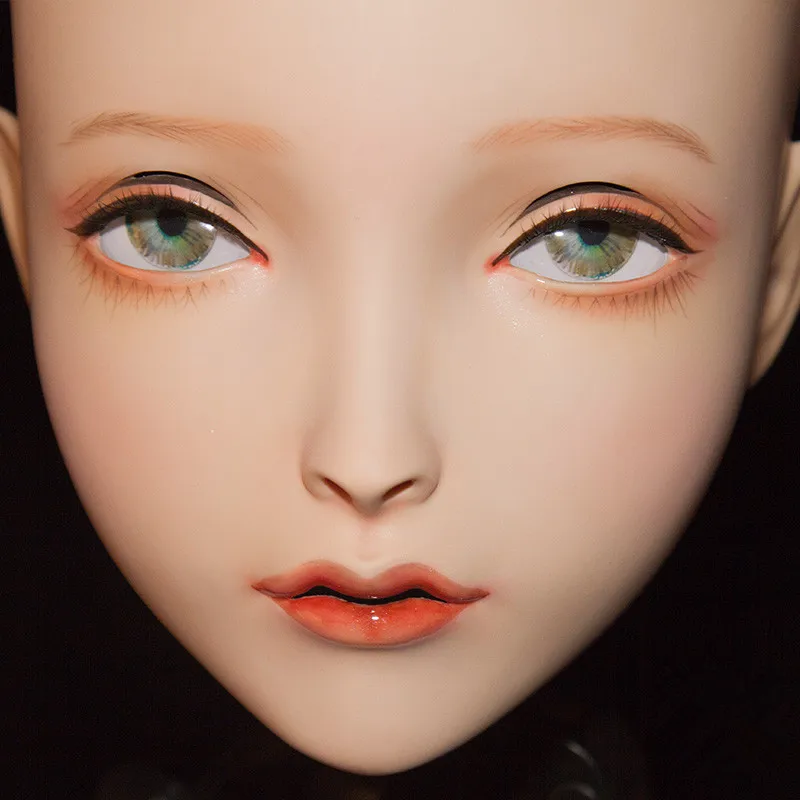 

(LiLi Mask-22) Sweet Girl Resin Half Head Customize Cosplay Japanese Role Play Anime Silicone Kigurumi Mask Crossdresser Doll