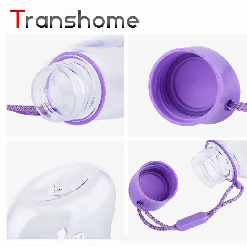 Transhome портативная Спортивная бутылка для воды пластиковая 350 мл питьевой