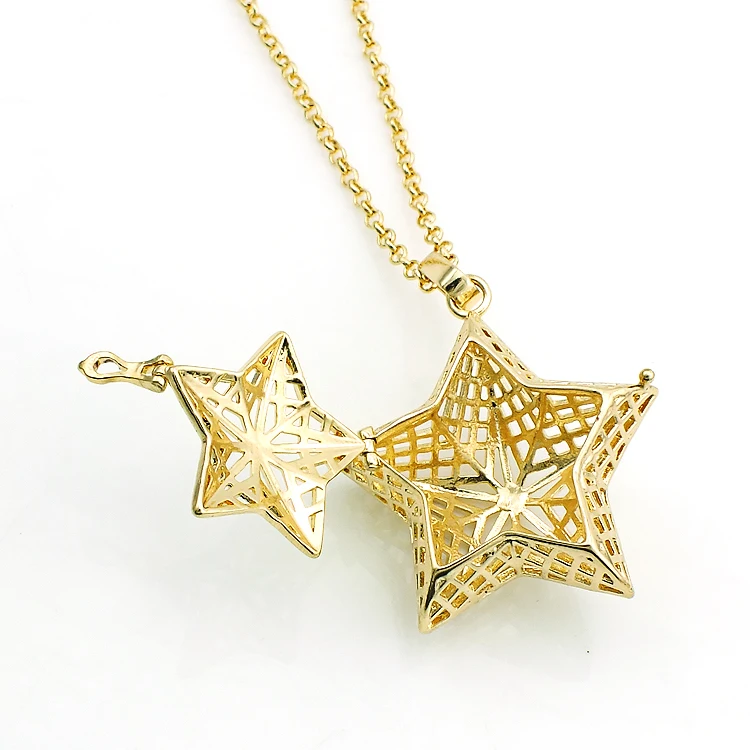 Женское колье с подвеской в виде клетки 2 цвета | Украшения и аксессуары