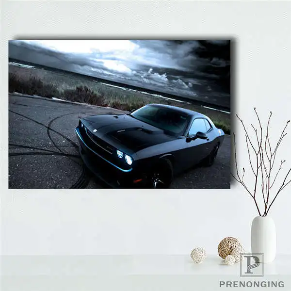 Сливовый Холст постер из шелковой ткани P0482 DODGE CHALLENGER тюнинг пустынный автомобиль постер с автомобилем большой тонкий#190114@ 06 - Цвет: Сливовый