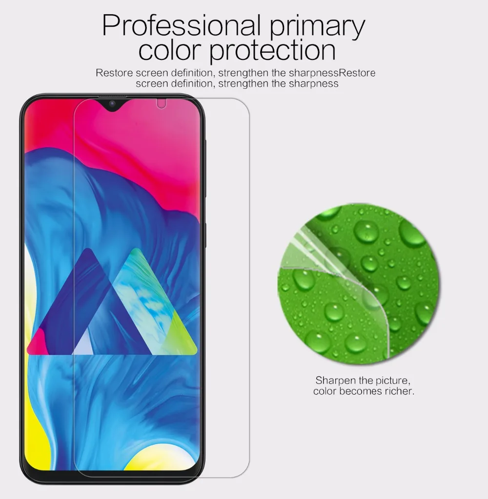 2 шт/комплект Защитная пленка для экрана samsung M20 NILLKIN прозрачная глянцевая Galaxy с