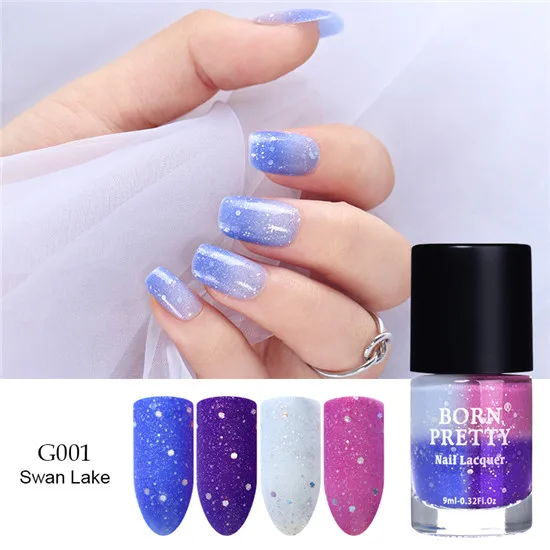 ColorG001 BORN PRETTY Солнечный свет чувствительный Цвет Изменение лака пилинг термальный лак для ногтей - Цвет: ColorG001