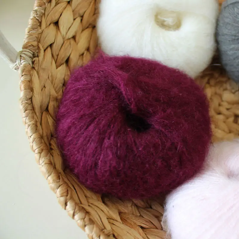 25 г/шар ручной работы супер Мягкая мохер пряжа акриловая Тонкая Вязаная Шаль | Дом