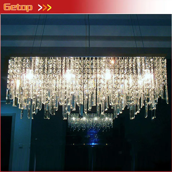 Прямоугольные хрустальные люстры по лучшей цене Хрустальные потолочные