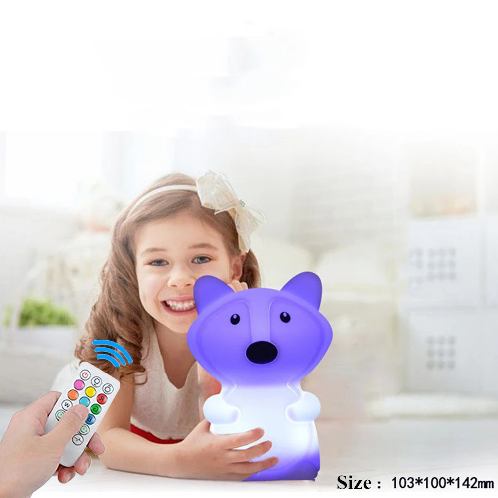 Светодиодный ночсветильник Fox с сенсорным датчиком и дистанционным управлением