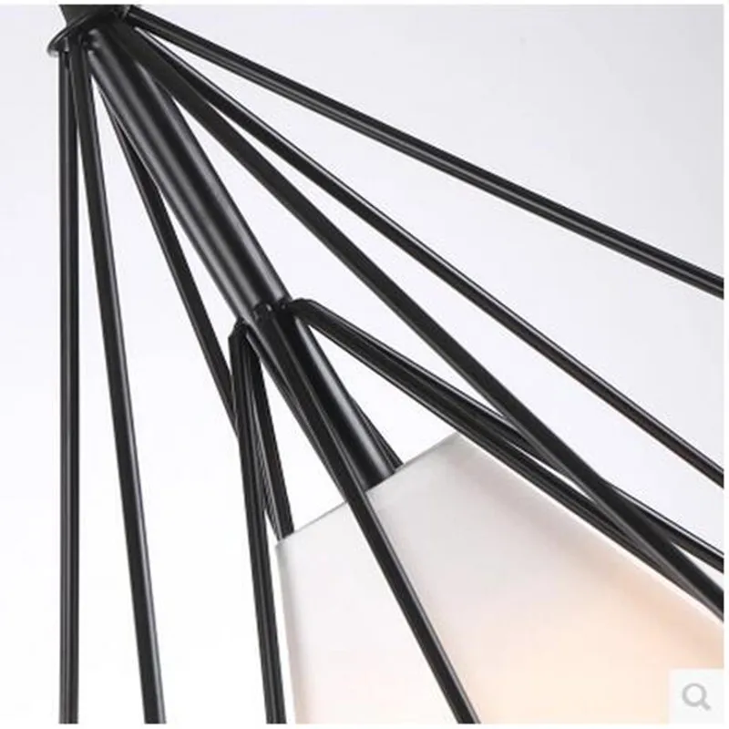 

Modern Pendant Light Iron Retro Indoor Lighting Diamond Loft Vintage Lamp Metal Cage LED Bulb Classical Decoration Light Fixture