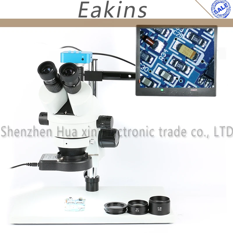 3.5X 90X Zoom Simul Focal Тринокулярный Стерео микроскоп 16MP 1080P C MOUNT видеокамера для