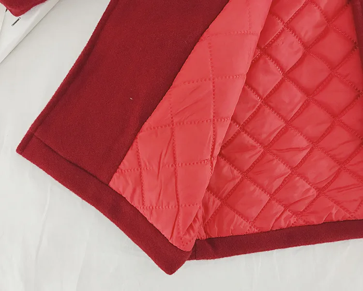 Корейский стиль зимняя модная кнопка с ЦАПами для девочек теплые шерстяные