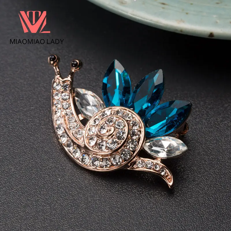 Two-tone Snail Shell Rose Gold Shape Brooch Children's Ladies Dripping Black Eyes Tortoise And Hare Racing Fairy Tale | Украшения и