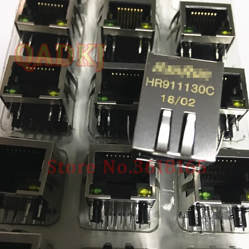Бесплатная доставка 5 шт./лот HR911130C RJ45 21 мм с освещением shrapnel Gigabit Ethernet сетевые