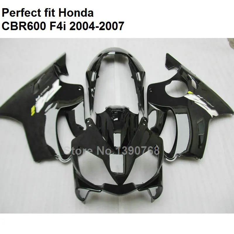 

Комплект обтекателей 100% для Honda CBR600 F4i 04 05 06 07, черный обтекатель CBR600F4i 2004 2005 2006 2007 HZ136
