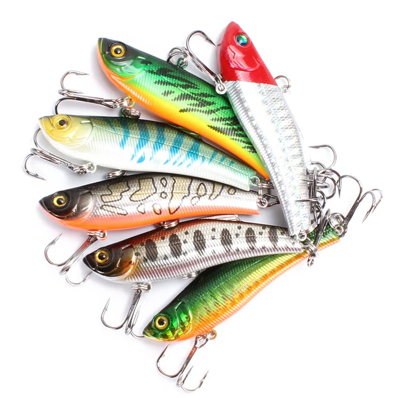 

Amlucas Sinking Vibration Fishing Lure 7cm 17.6g Artificial Bait Vib Winter Ice Jigging Pike Bait Carp Fishing Tackle Isca Peche