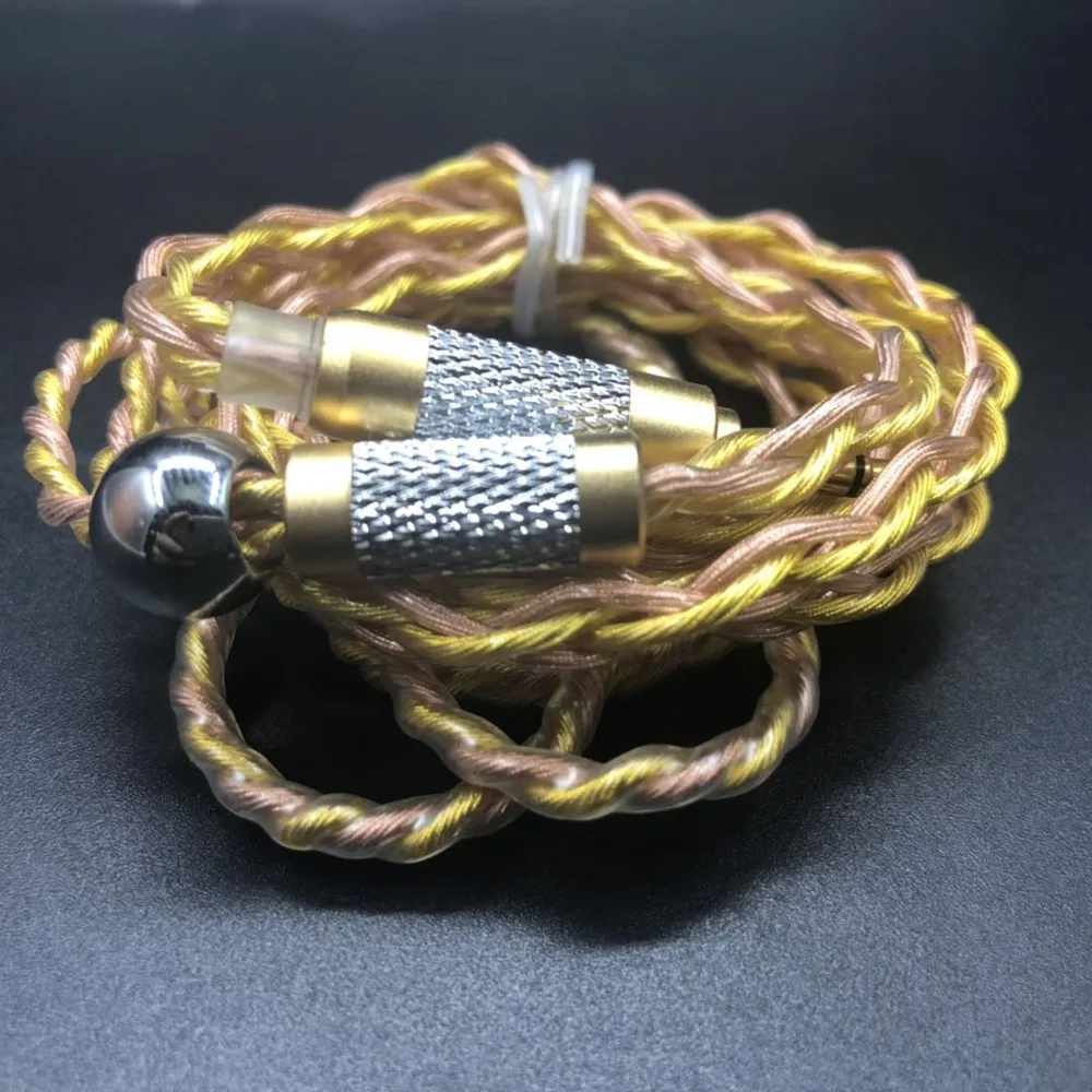 FENGRU DIY JCALLY золото медь смешанный JC04P 5N OFC 4 акции 252 ядер кабель для наушников для Shure SE215 IE80 KZ ZST ZSN TFZ