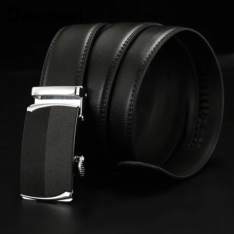 Deepeel 1pc 110/115/120/125cm Men's Gold Silver Automatic Buckle Belt DIY Wild Business Casual Leather Craft YB005 | Аксессуары для