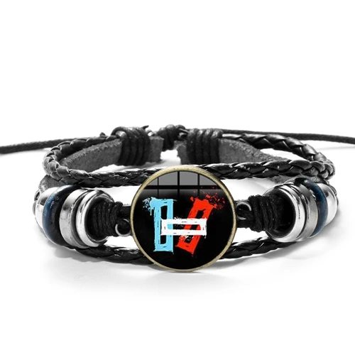 Style 8 SONGDA Twenty One Pilots многослойный Плетеный Кожаный браслет для мужчин и женщин модная музыкальная группа знак Стекло Кабошон Шарм Pulseira - Окраска металла: Style 8