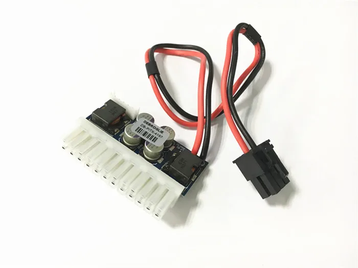 PCI-E 6-контактный Штекерный вход 160 Вт ATX 24-контактный модуль питания Swithc Pico PSU Car Mini