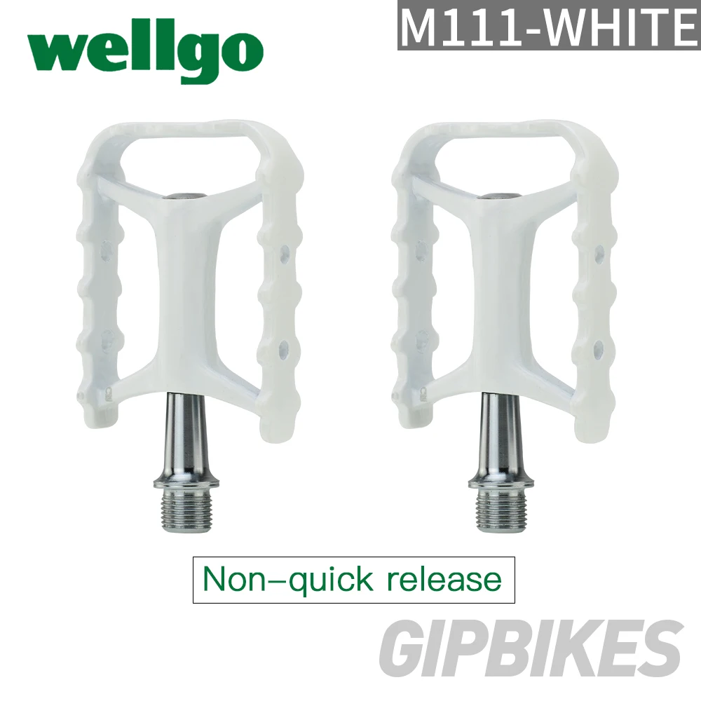 White Wellgo M111 быстроразъемные небыстроразъемные велосипедные педали, сверхлегкие педали для шоссейного велосипеда, MTB велосипедные педали с блокировкой на подшипнике - Цвет: White