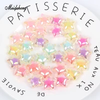 acrylic lovely star rainbow candy beads for jewelry making ab spring color beads in beads needlework diy necklace craft 16pcs