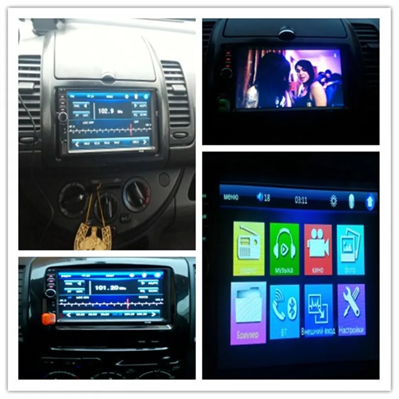 Автомобильная задняя камера заднего вида с 8 светодиодный и 2 din мультимедийный