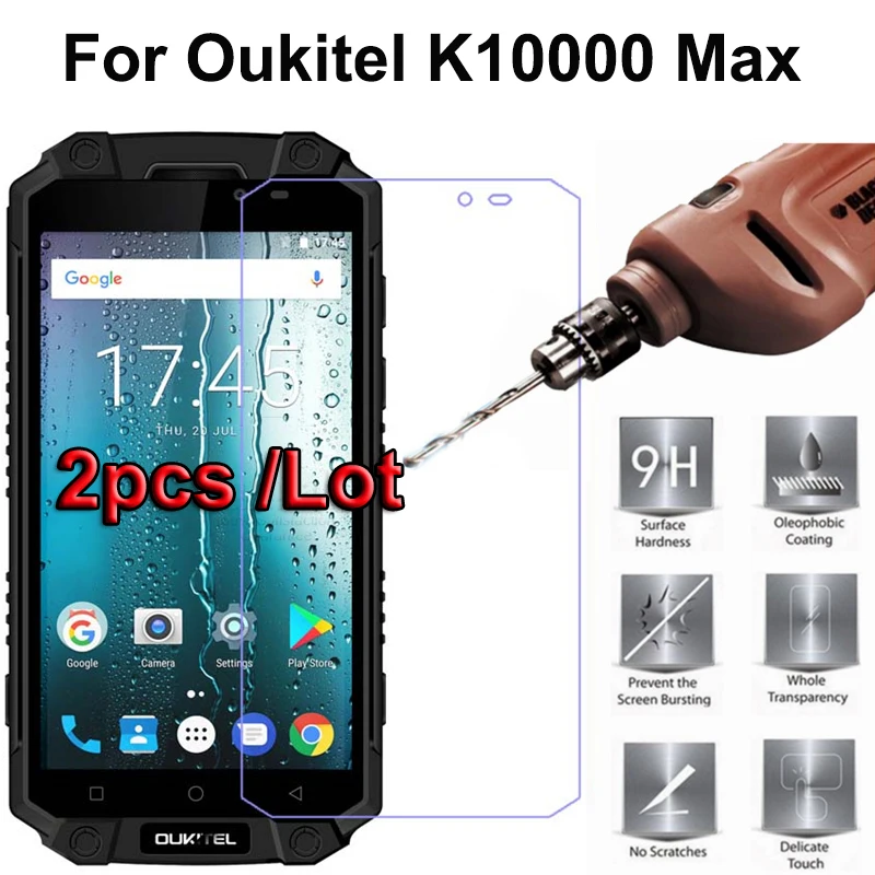 2 шт закаленное стекло для Oukitel K10000 Max Защита экрана для Oukitel K10000 Max 5,5 дюймов Защита от царапин защитное стекло пленка
