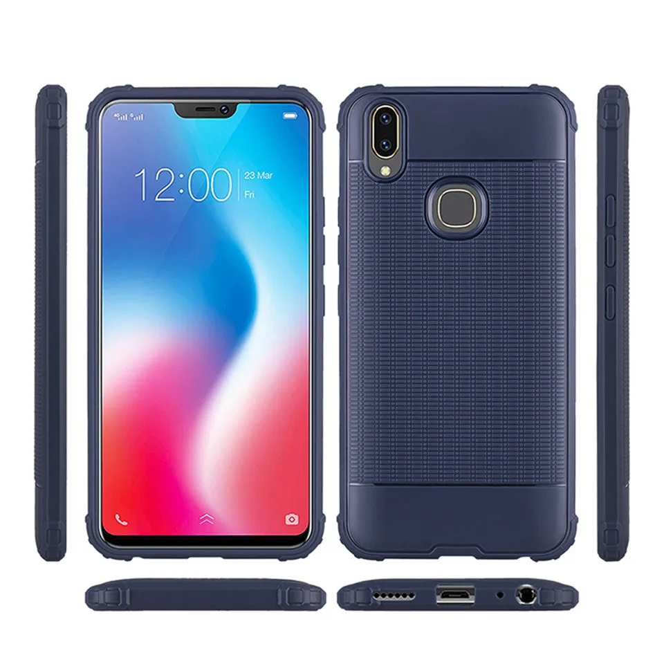 Роскошный противоударный ТПУ матовый защитный чехол для VIVO V9 V7 Plus Y75 Y79 Y71 Y71i Y85 NEX Y97
