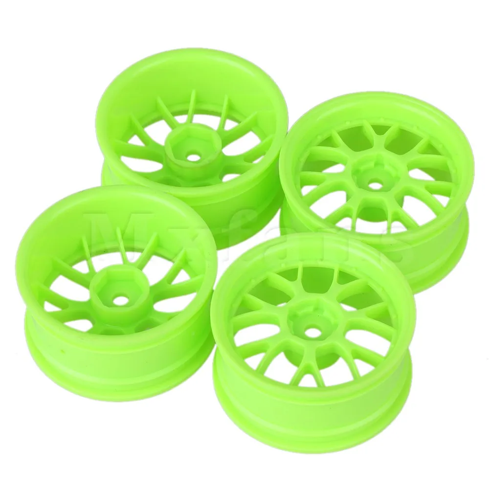 Пластиковые диски Mxfans y образной формы для RC1:10 внедорожников желтый цвет 4 шт. в
