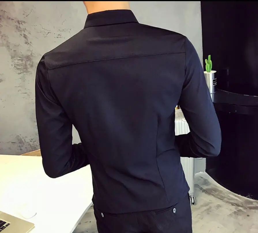 S 5xl 2021 Новая мода бар Dj рубашка для ночного клуба тонкое наряд трендовая Мужская с