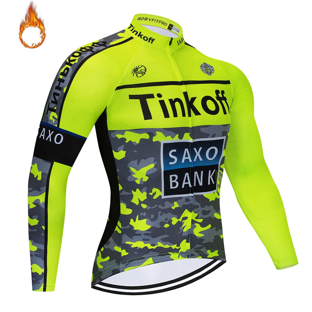 Зима, командная велосипедная майка 16D, велосипедные штаны, Ropa Ciclismo, Мужская ветрозащитная Теплая Флисовая одежда для велоспорта - Цвет: 7
