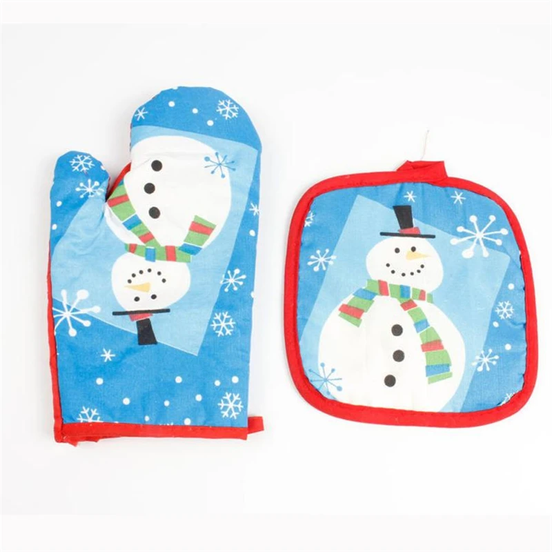 1 компл. рождество выпечки анти горячие перчатки печь и микроволновая изоляции