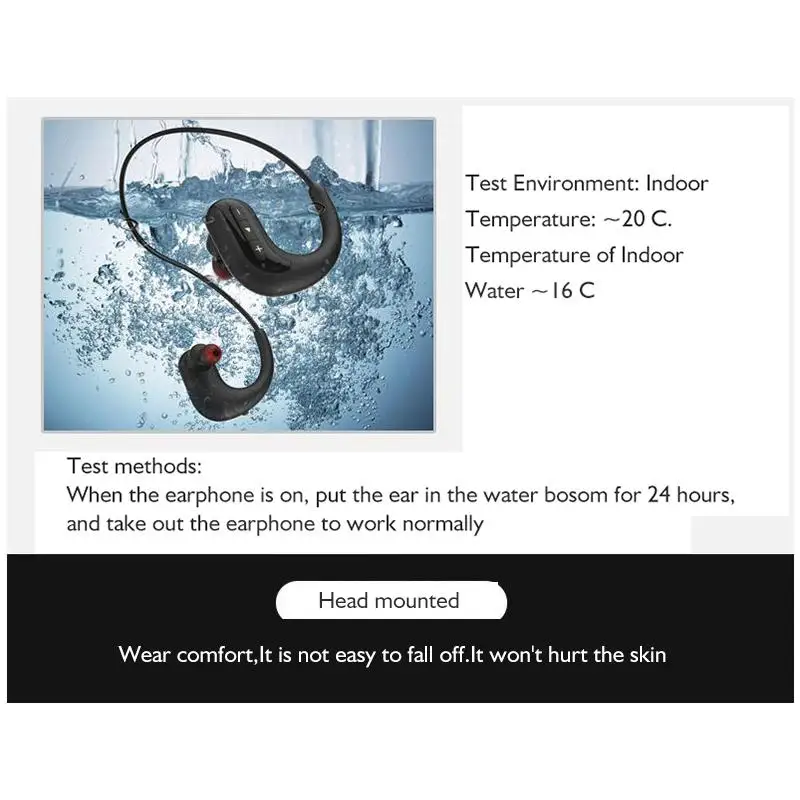 Kuulee наушники для плавания Bluetooth беспроводные гарнитура водонепроницаемые