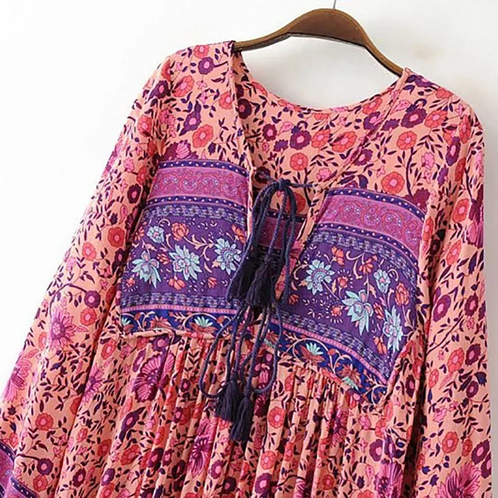 Мода Винтаж 70 s хиппи Индии Этническая Дашики фестиваль BOHO Цветочный нагрудник