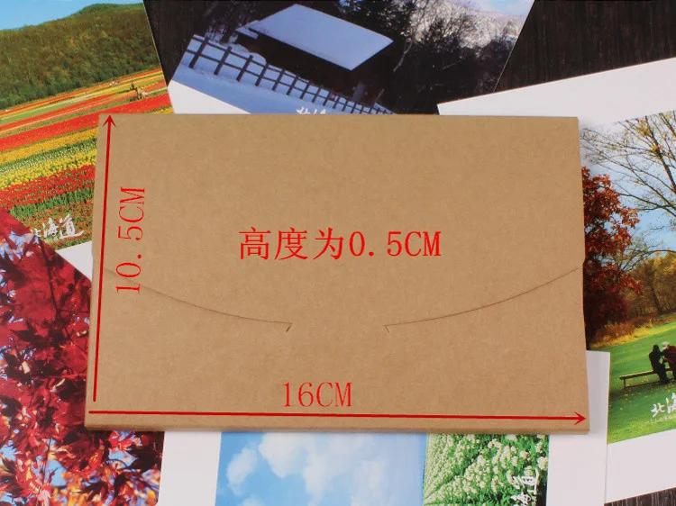 50pcs/lot-16*10.5*0.5cm (6.2&quot*4.1&quot*0.2&quot) Blank Black White Kraft Paper Envelope Postcards Greeting Card Cover Photo Packaging | Дом и