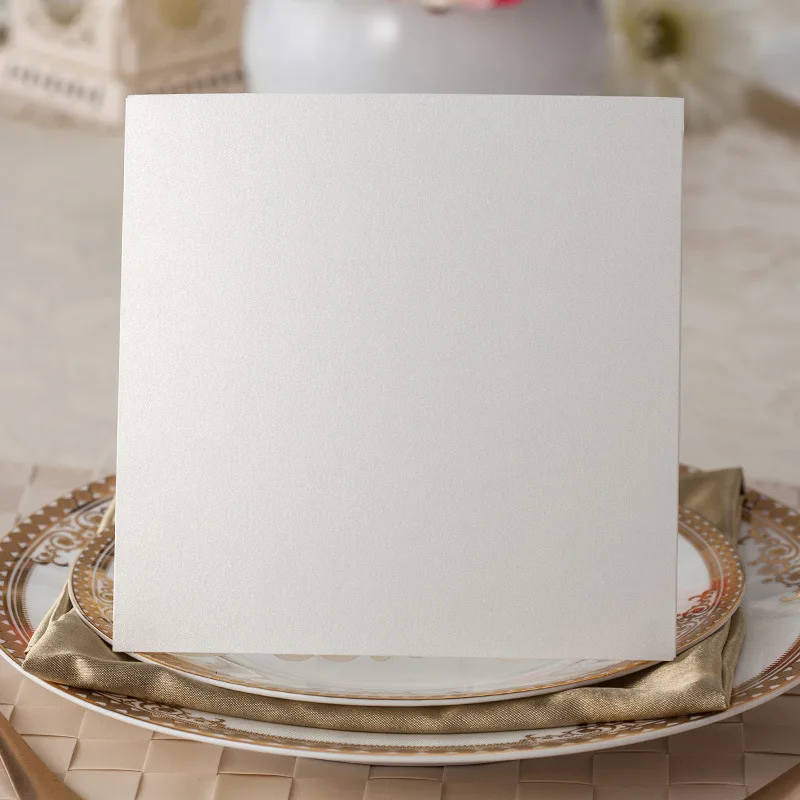 Personalized Elegant Floral Cut Wedding Invitation card white color | Дом и сад