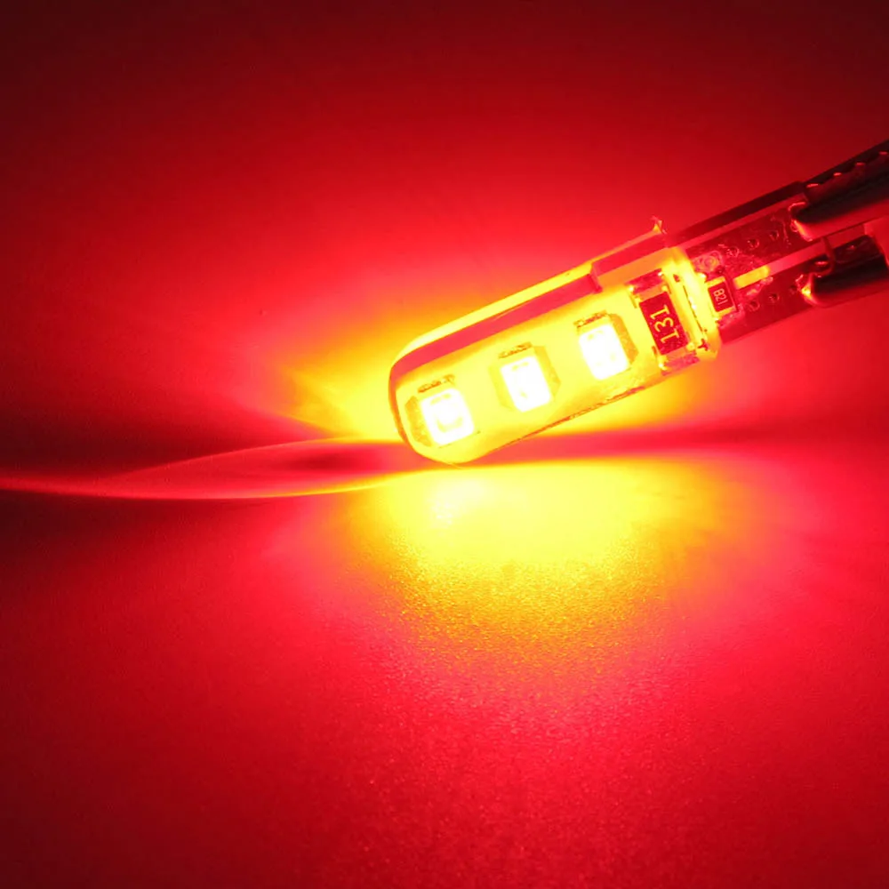 T10 Автомобильный светодиодный свет 2835SMD DC 12 V W5W силиконовая лампа габаритного