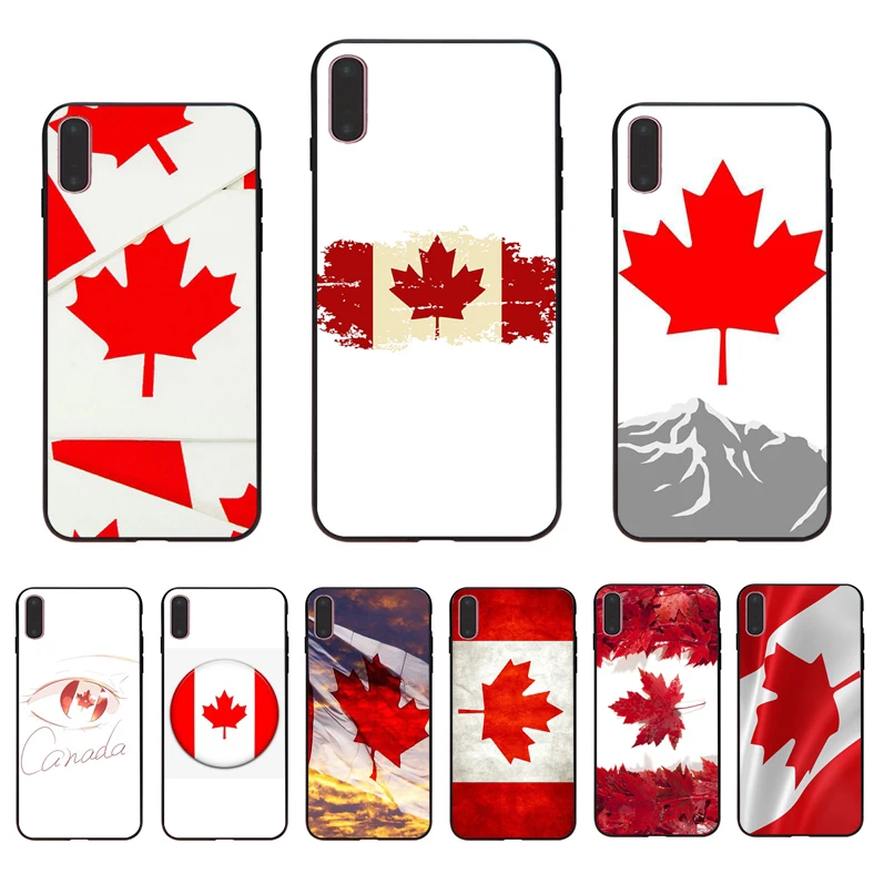 

IMIDO Canada Flag soft silicone case For Iphone 7 8 7PLUS 8PLUS X XS XR XSMAX 5 5S SE 6 6S 6PLUS 6SPLUS