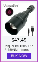 UniqueFire 1508 светодиодный фонарик 3 режима T50 инфракрасный 850nm фонарь для охоты ночное видение, чтобы использоваться с ИК-устройством