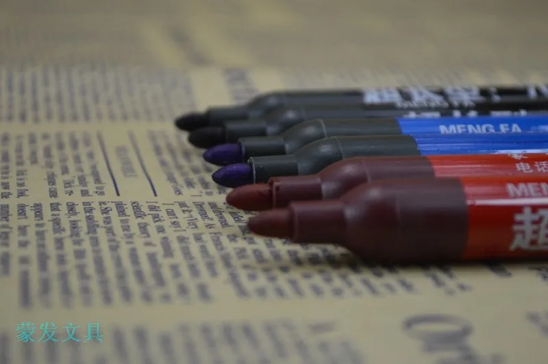 

50/100pcs Black / Red / Blue Marker Lengthened Oily Head Pen Wholesale Can be refilled School Supplies Marker pen