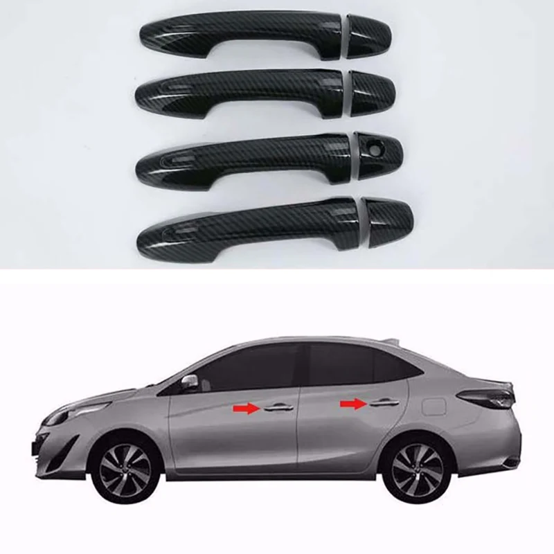 Стайлинг автомобиля из углеродного волокна крышка дверной ручки отделка рамы