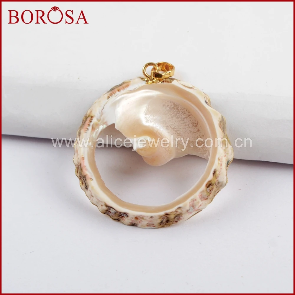 Ювелирные изделия BOROSA 10 шт 2019 Новое поступление круглые бусины золотого цвета с
