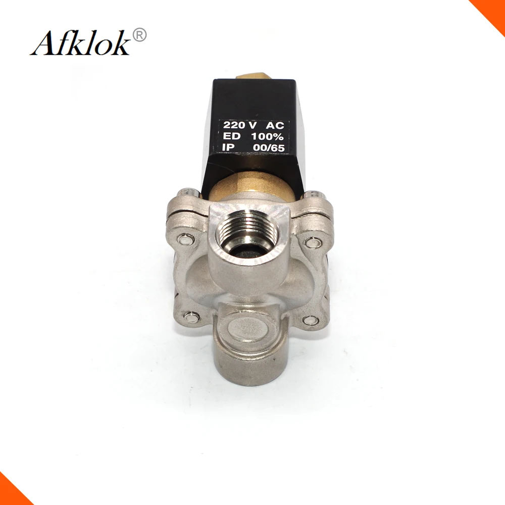 Фото 2-ходовой 1-дюймовый Соленоидный клапан из нержавеющей стали NPT AC120V обычно 2-ходовой 1-дюймовый Соленоидный клапан из нержавеющей стали NPT AC120V обычно