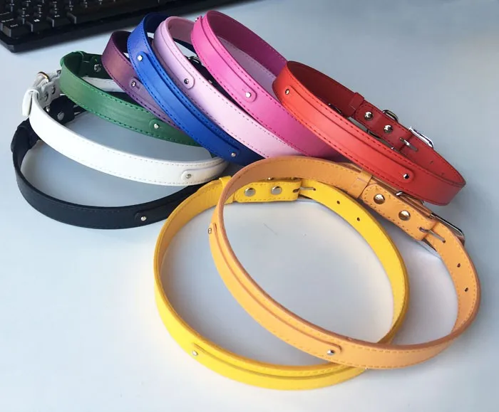 Оптовая цена! 10 шт. кожаные ошейники для собак 8 Х100 мм + 18 х550 мм|letter charms|charms wholesalename