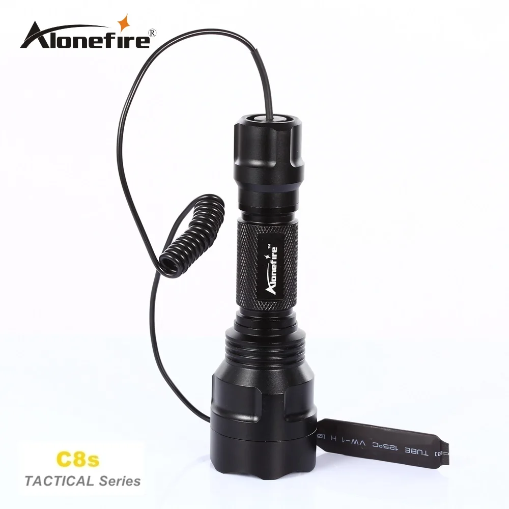AloneFire C8 CREE XM L2 T6 U3 светодиодный тактический флэш светильник фонарь 20 мм крепление