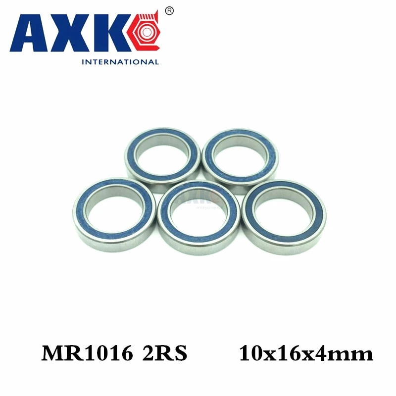 Axk 10 шт. 10x16x4 мм Mr1016 2rs Abec3 синий резиновый подшипник для уплотнения